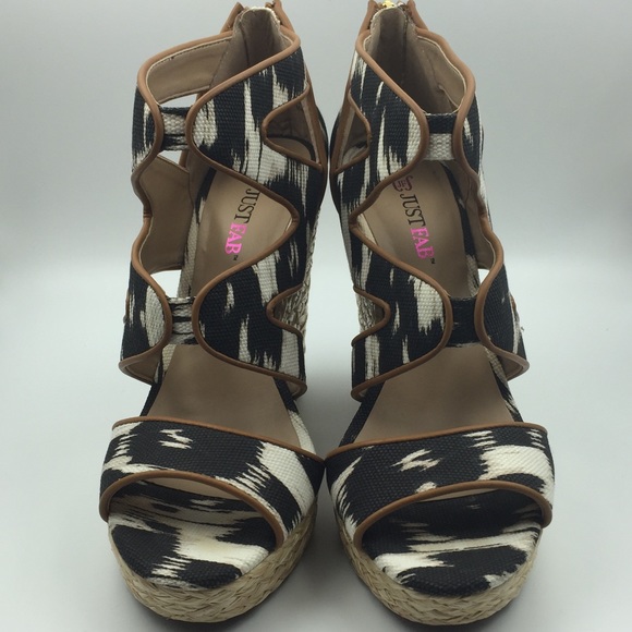 🍁JustFab LosFeliz Wedge Platform Sandals - Picture 6 of 7